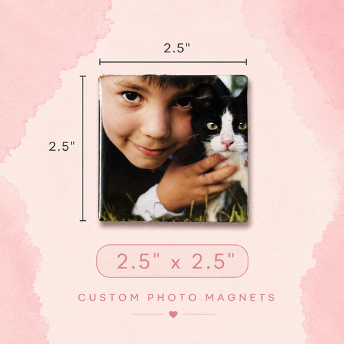 Bulk Orders of 100+ Custom Photo Magnets — (2.5"x2.5")