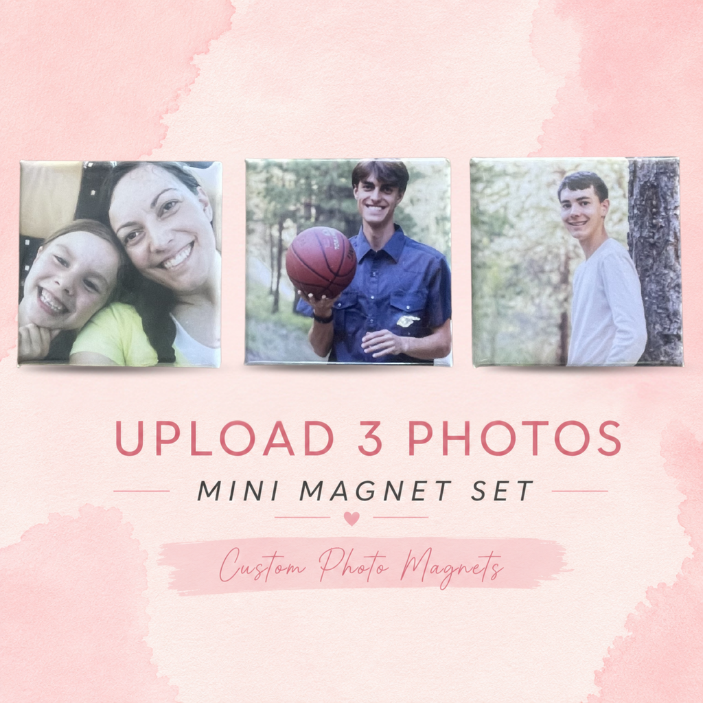Mini Custom Photo Magnets (2.5" × 2.5") — Set of 3