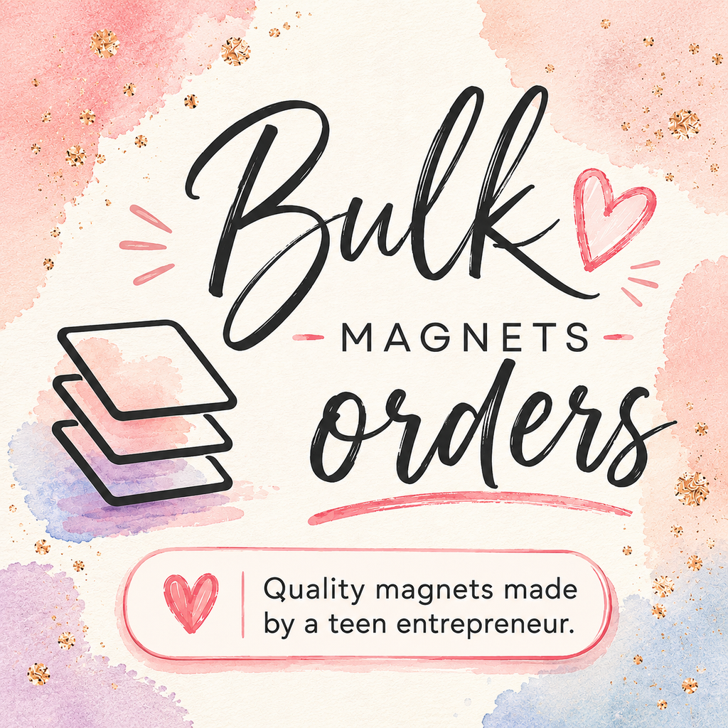 Bulk Orders of 100+ Custom Photo Magnets — (2.5"x2.5")